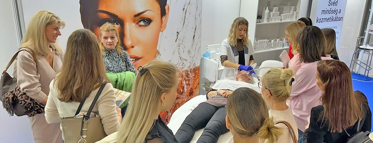 Kezelési bemutatók és professzionális kozmetikumok Beauty Kiállítás